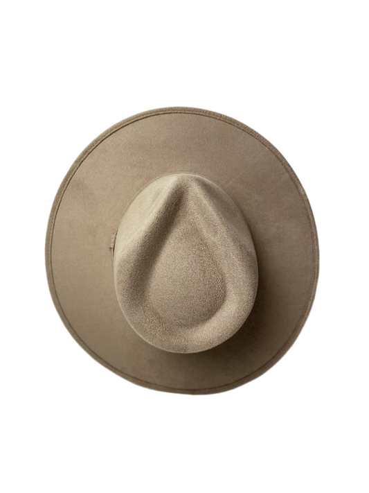 Vegan Suede Rancher Hat - Sand