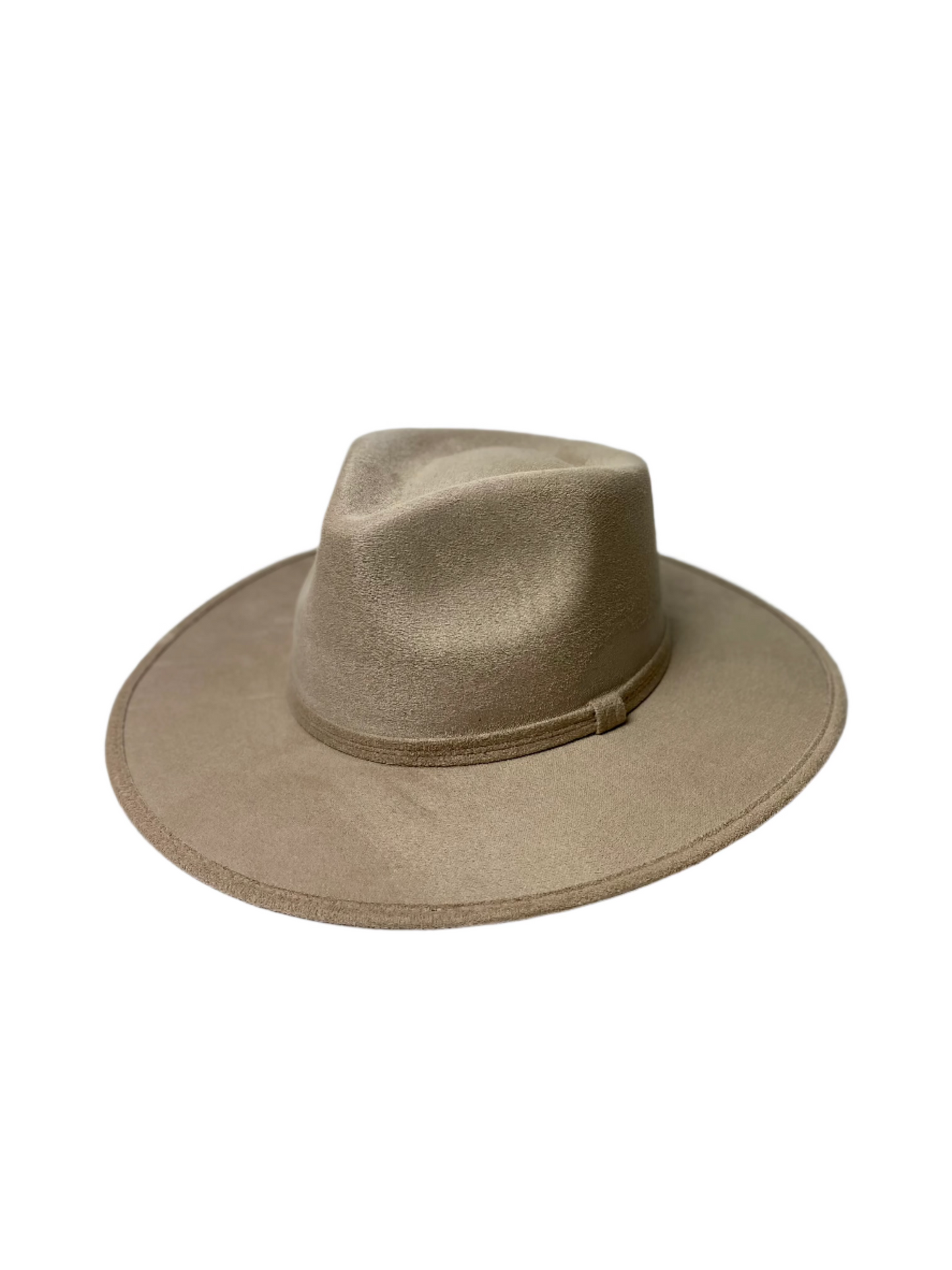 Vegan Suede Rancher Hat - Sand