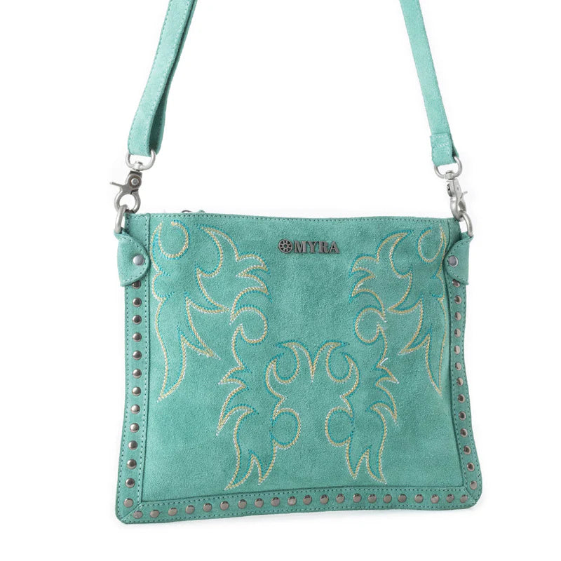 Texas Rose Western Embroidered Leather bag