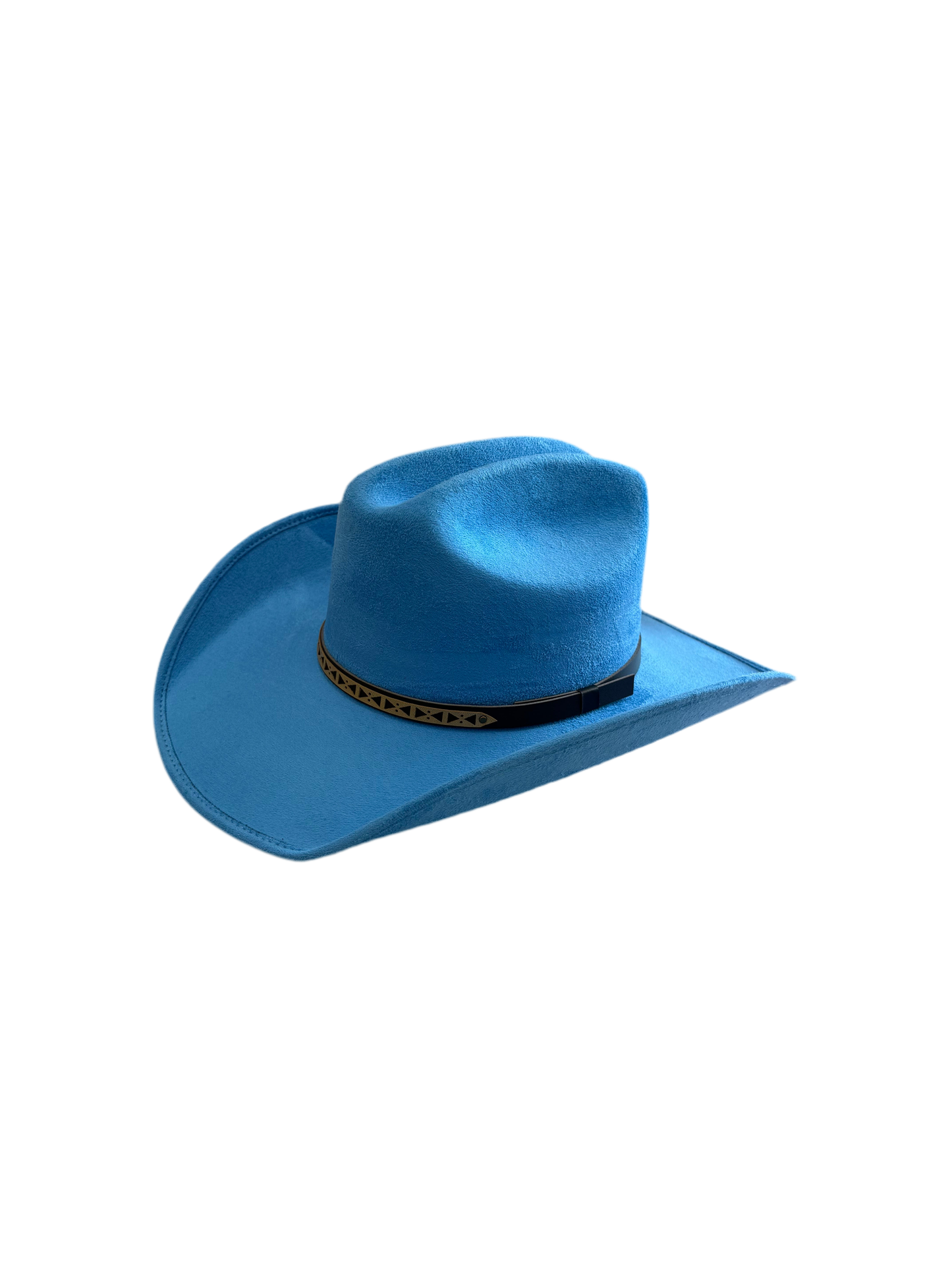 Texana Vegan Suede Cowboy Hat - Aqua