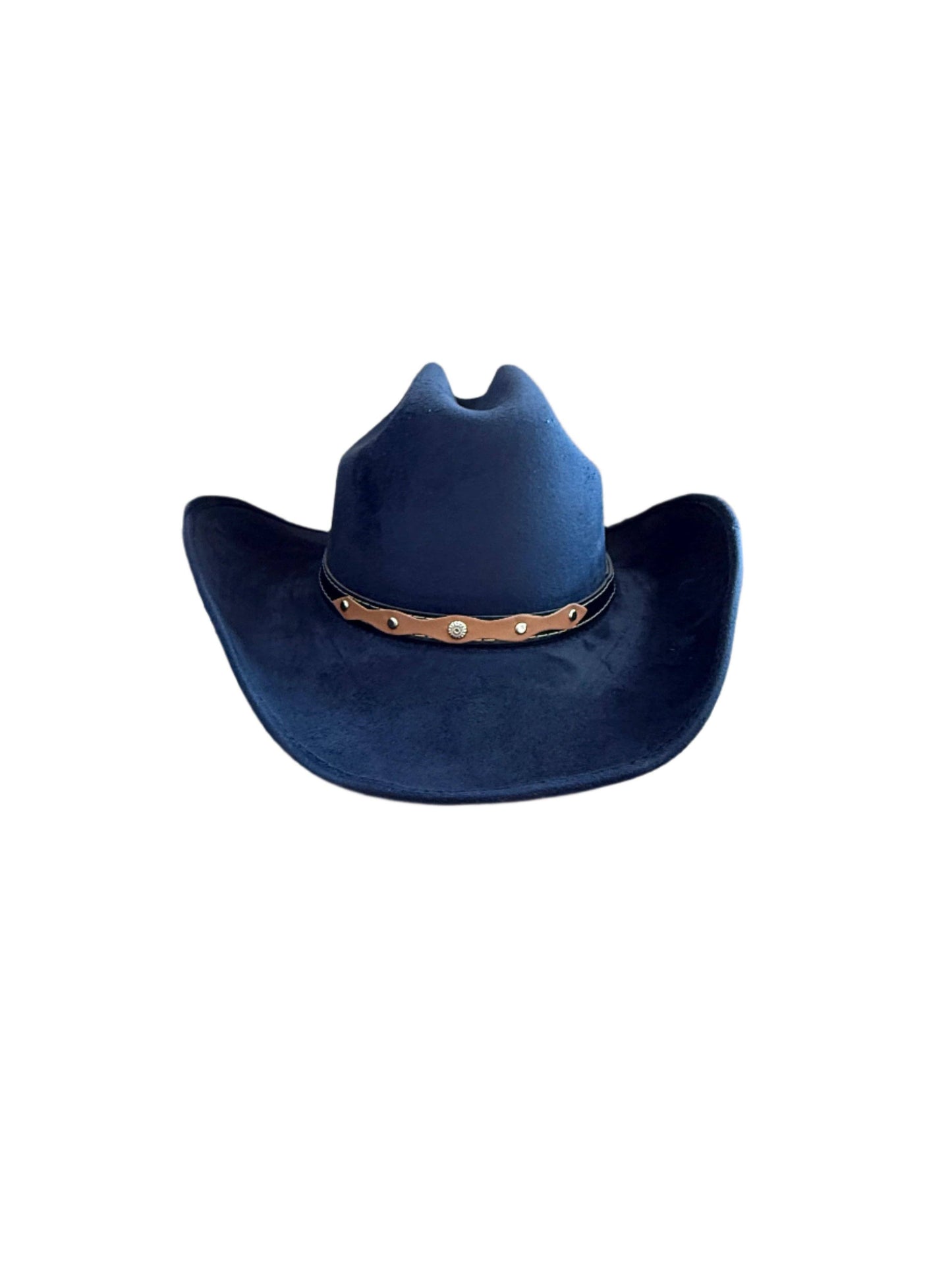 Texana Vegan Suede Cowboy Hat - Navy Blue