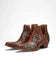 Loyal West X Myra Handtooled Booties in Turquoise Calfskin