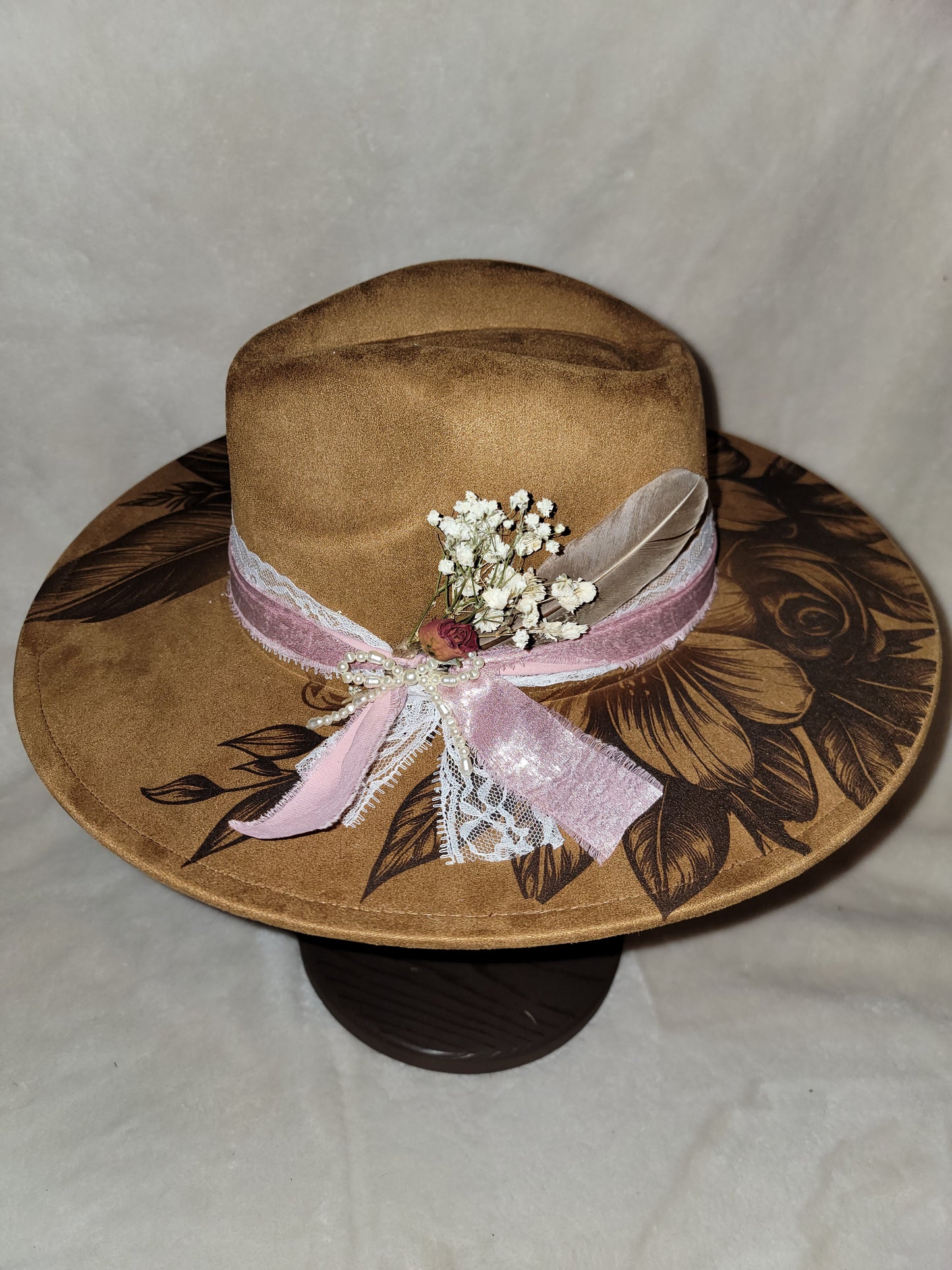 Boho Floral Western hat