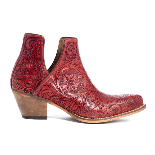 Western Moxie Hand- tooled Booties