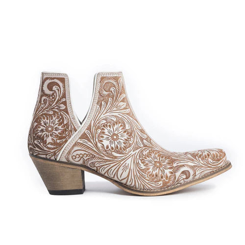 Western Moxie Hand- tooled Booties